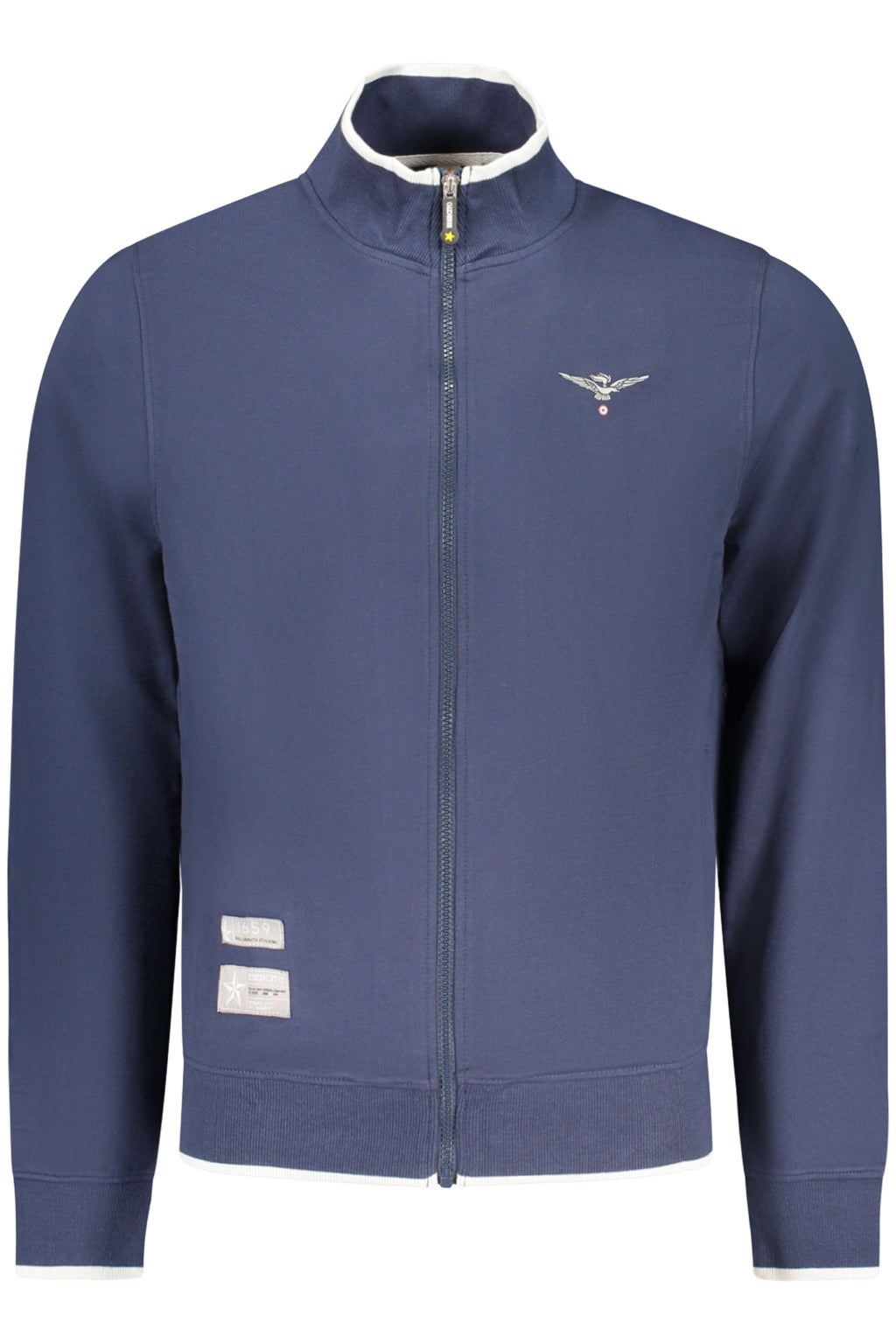 ACCADEMIA MILITARE FELPA CON ZIP UOMO BLU