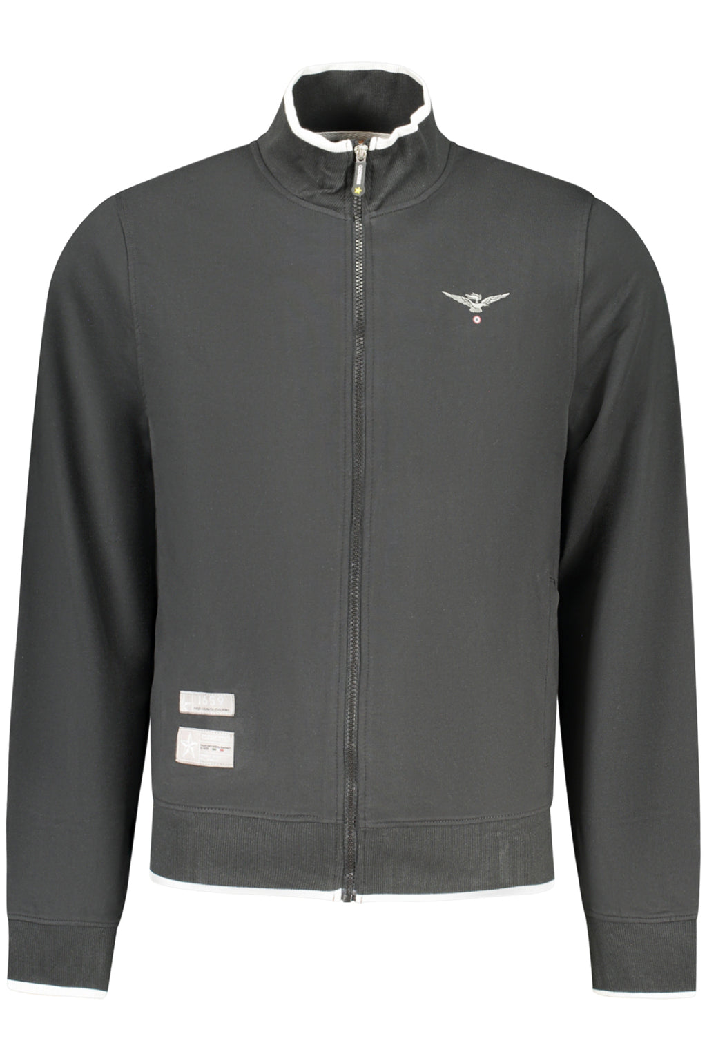 ACCADEMIA MILITARE FELPA CON ZIP UOMO NERO