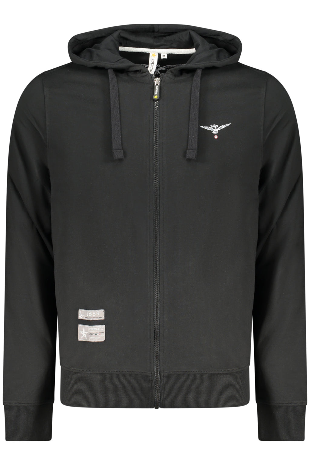 ACCADEMIA MILITARE FELPA CON ZIP UOMO NERO