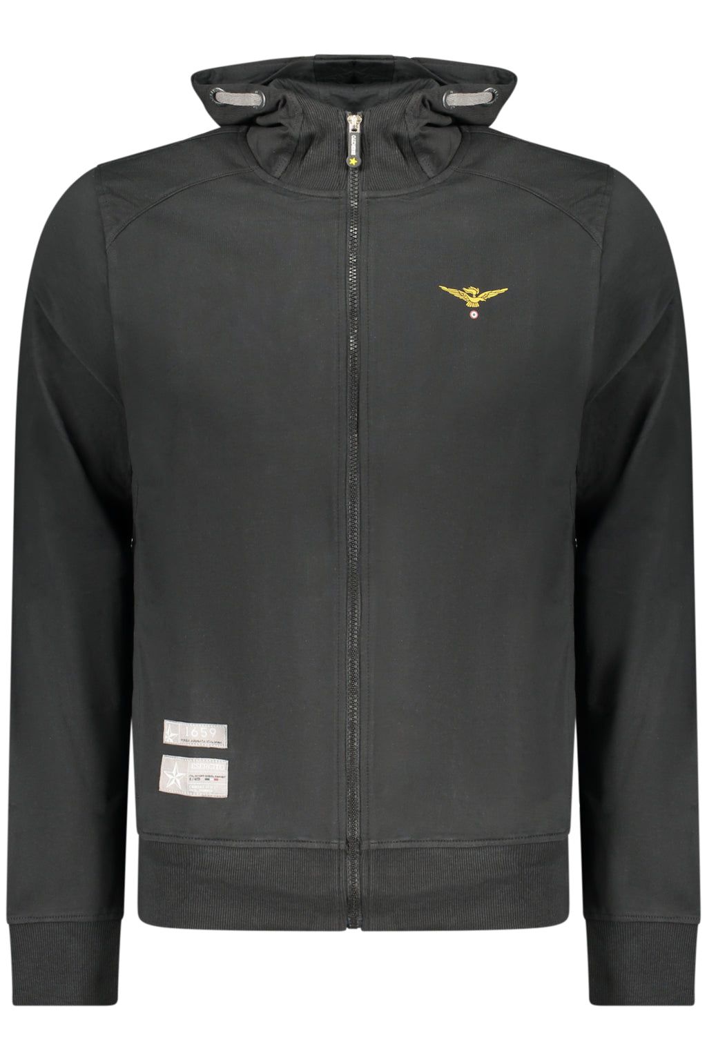 ACCADEMIA MILITARE FELPA CON ZIP UOMO NERO