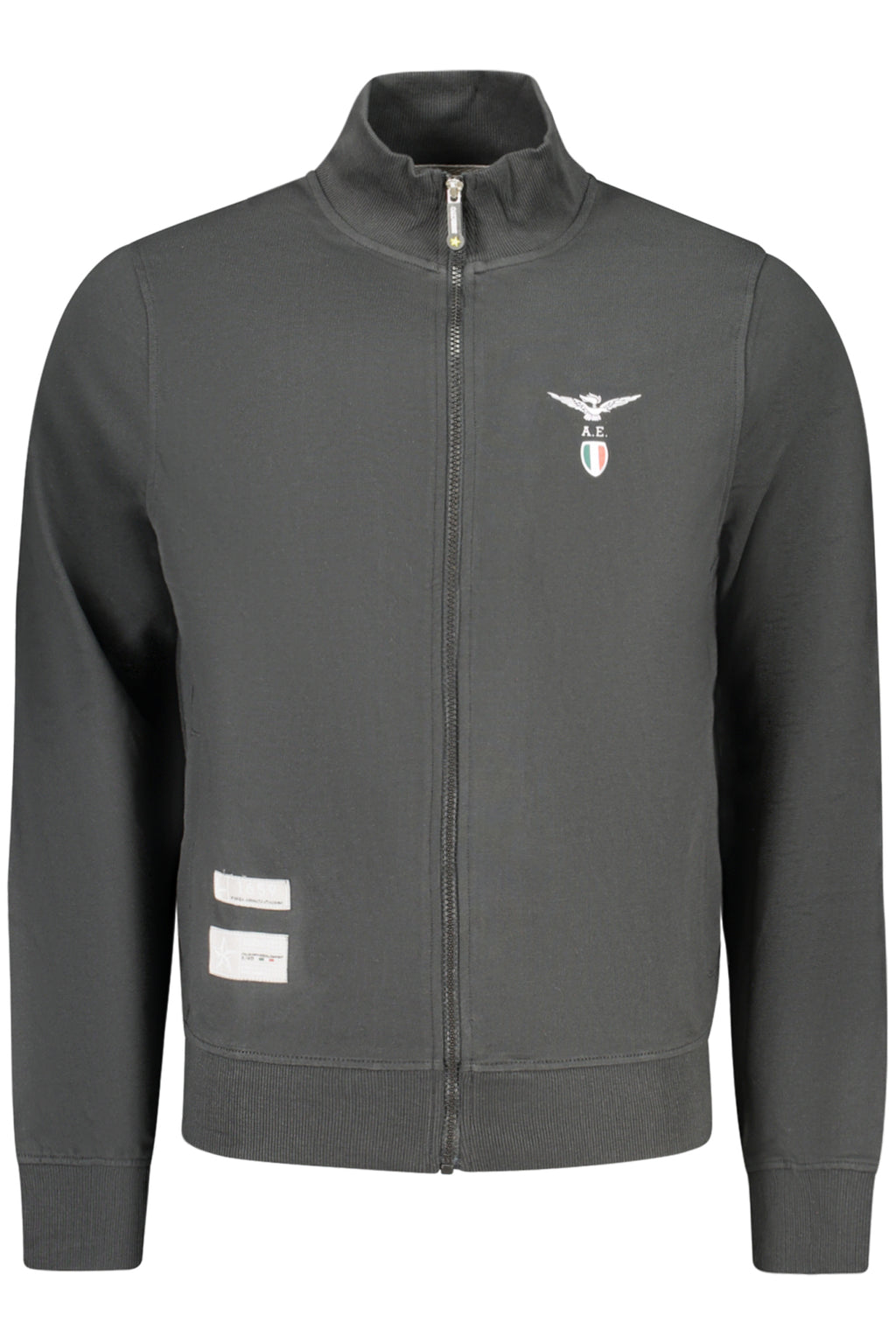 ACCADEMIA MILITARE FELPA CON ZIP UOMO NERO