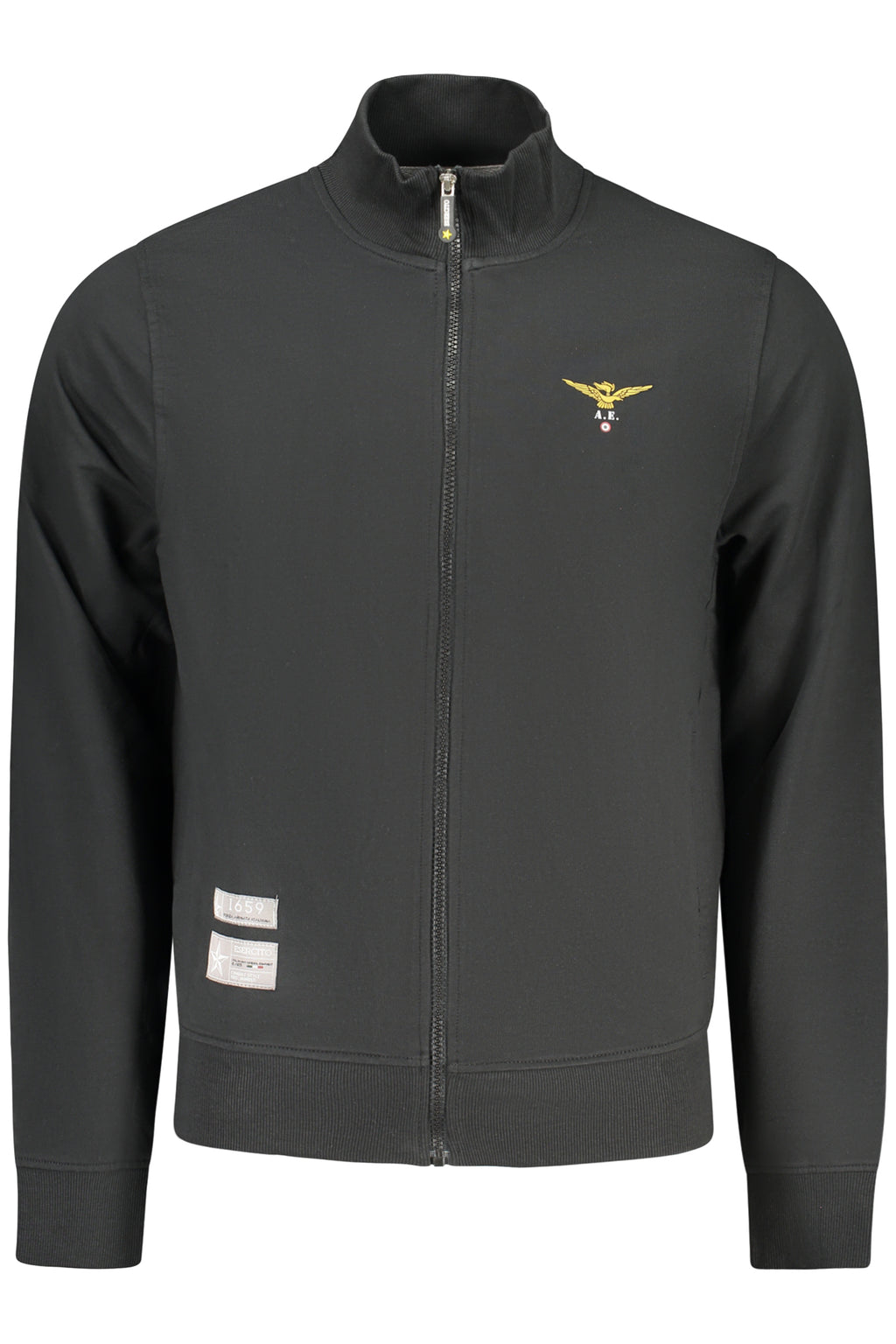 ACCADEMIA MILITARE FELPA CON ZIP UOMO NERO