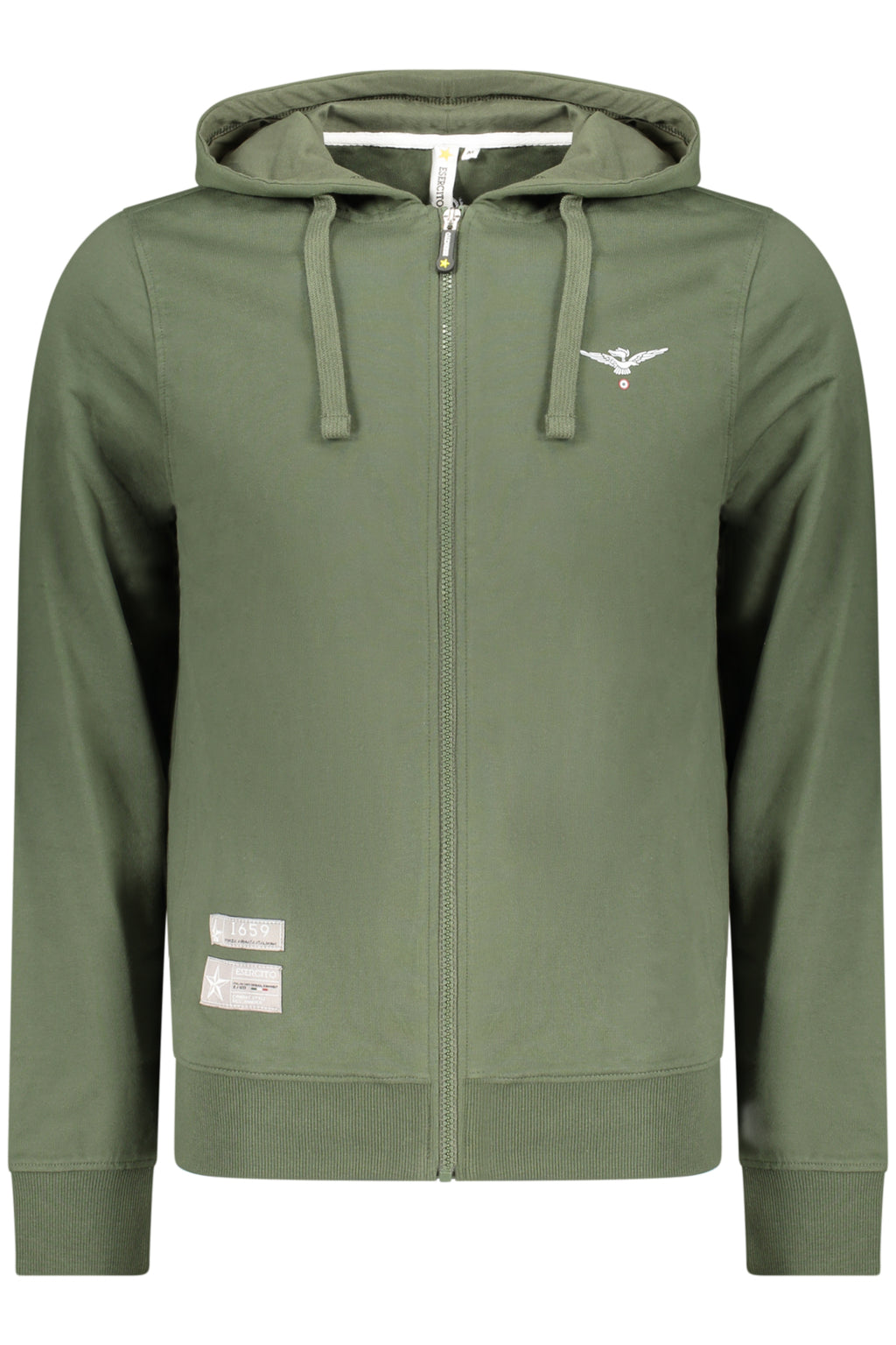 ACCADEMIA MILITARE FELPA CON ZIP UOMO VERDE