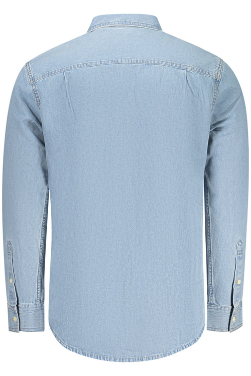 CALVIN KLEIN CAMICIA MANICHE LUNGHE UOMO AZZURRO