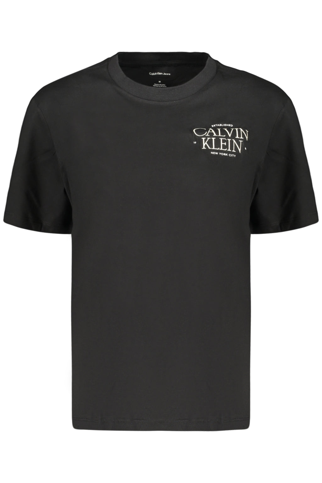 CALVIN KLEIN T-SHIRT MANICHE CORTE DONNA NERO