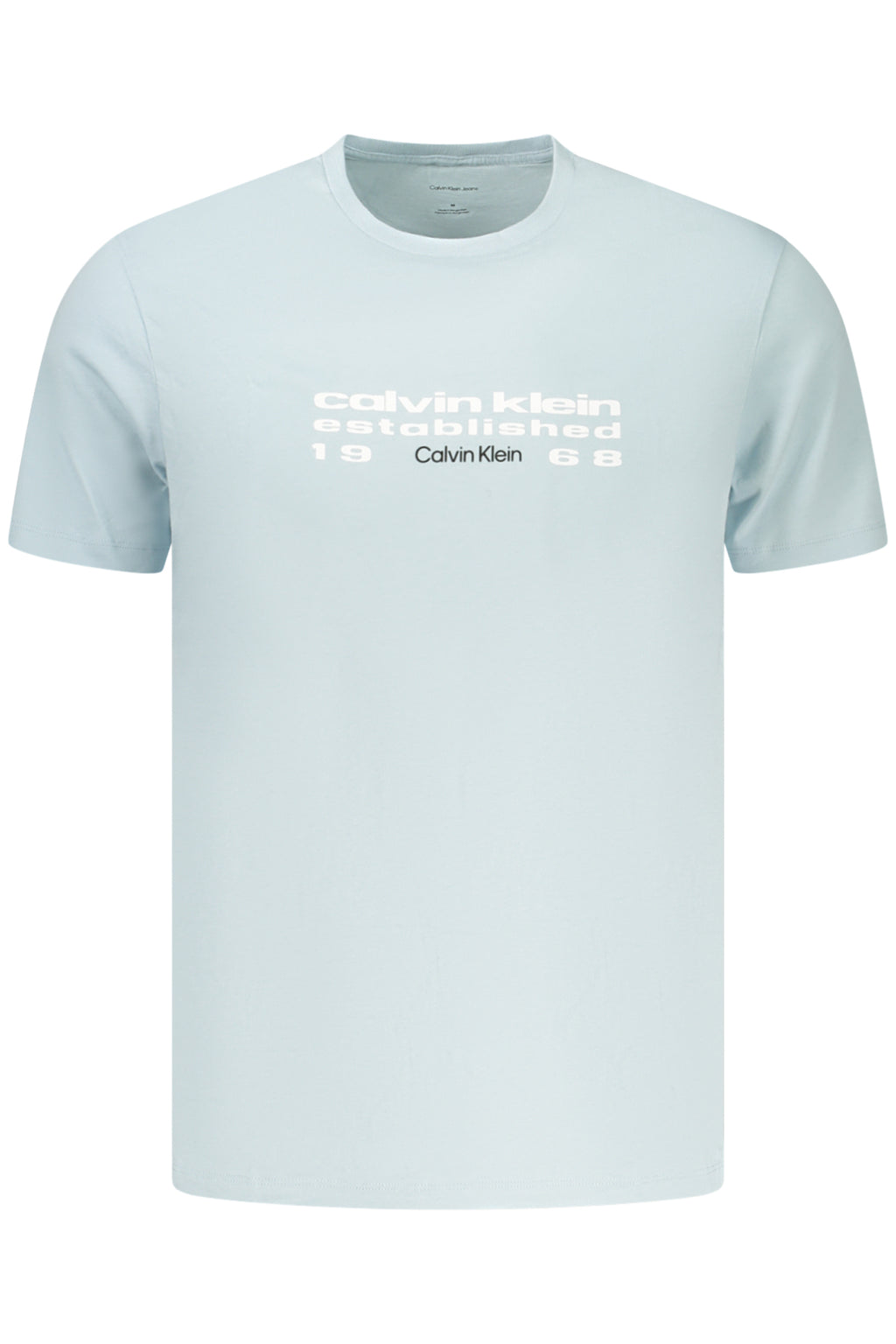 CALVIN KLEIN T-SHIRT MANICHE CORTE UOMO AZZURRO