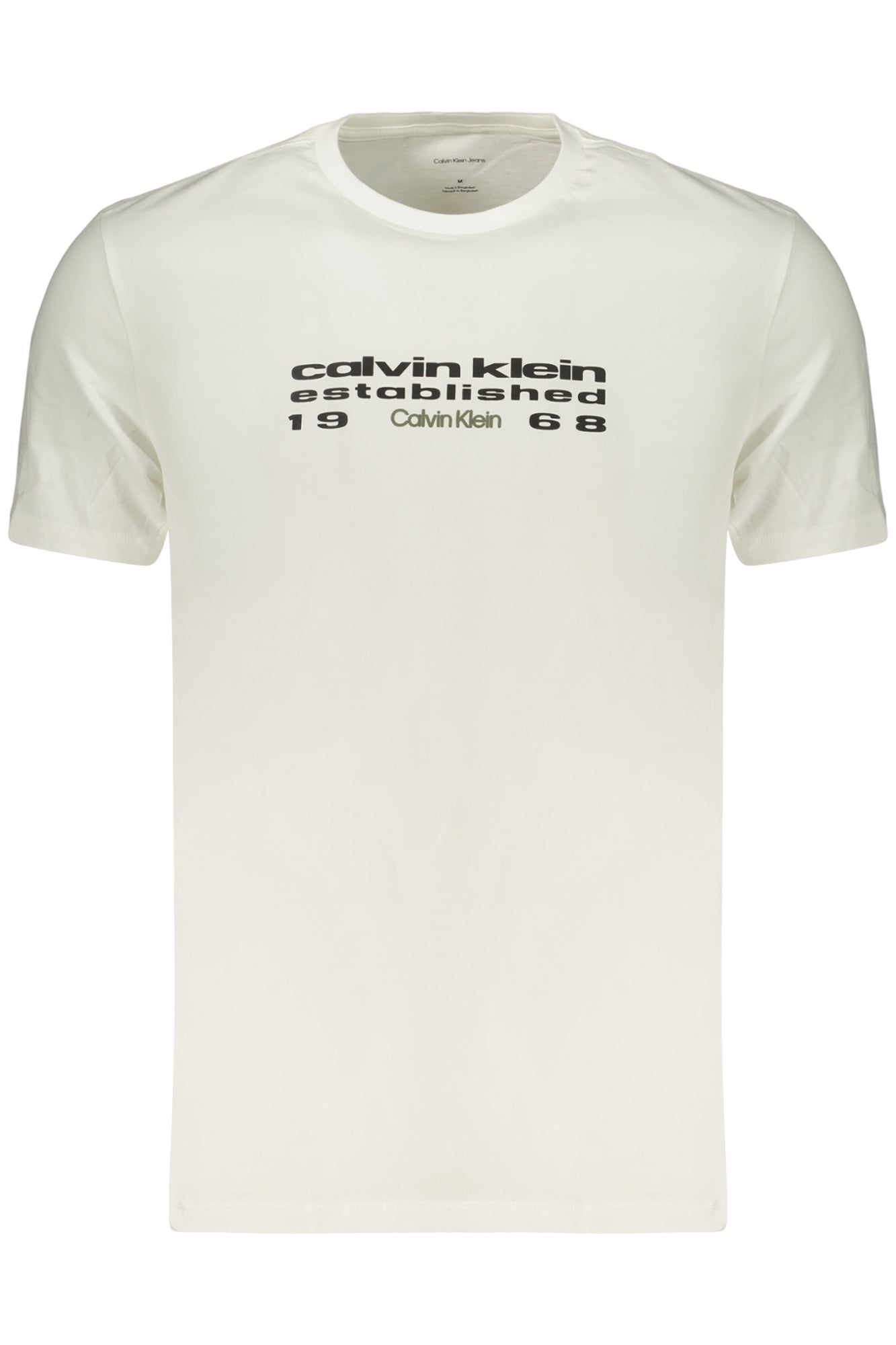 CALVIN KLEIN T-SHIRT MANICHE CORTE UOMO BIANCO