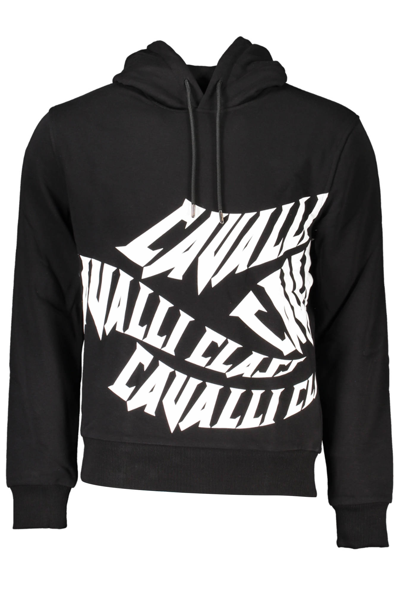 CAVALLI CLASS FELPA SENZA ZIP UOMO NERO