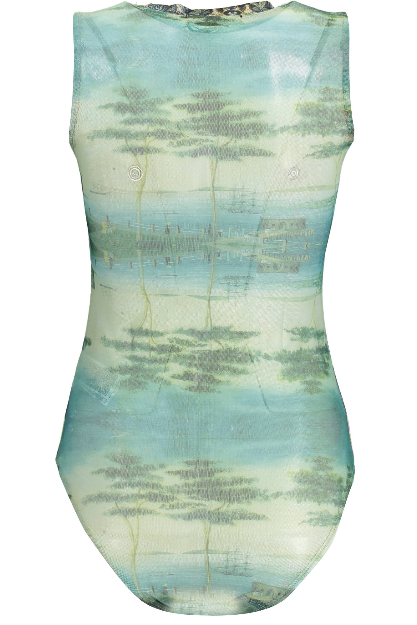 DESIGUAL BODY A CANOTTA DONNA VERDE