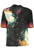 DESIGUAL CAMICIA MANICHE CORTE DONNA NERO