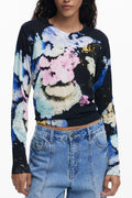 DESIGUAL MAGLIA DONNA NERO