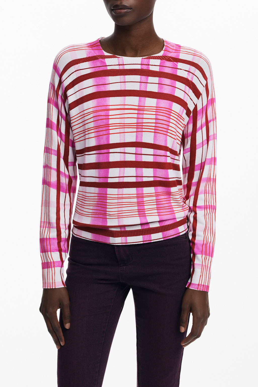 DESIGUAL MAGLIA DONNA ROSA