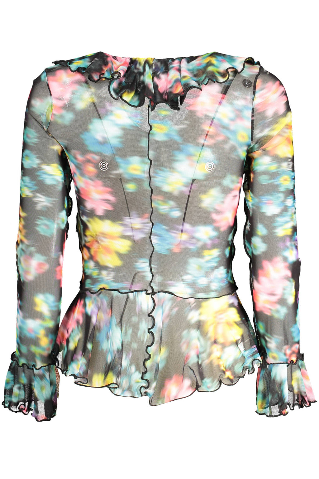 DESIGUAL T-SHIRT MANICHE LUNGHE DONNA NERO