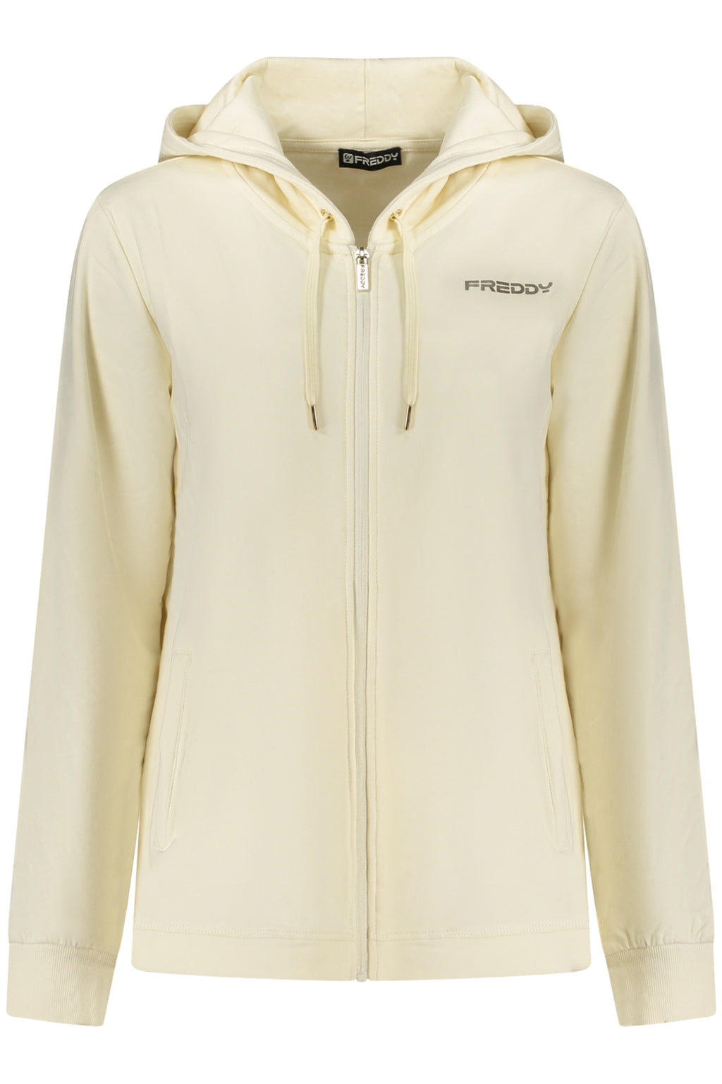 FREDDY FELPA CON ZIP DONNA BIANCO