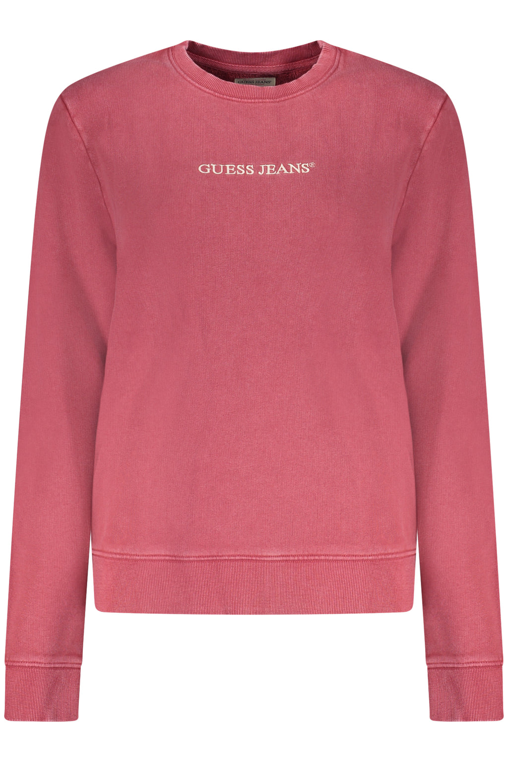 GUESS JEANS FELPA SENZA ZIP DONNA ROSSO