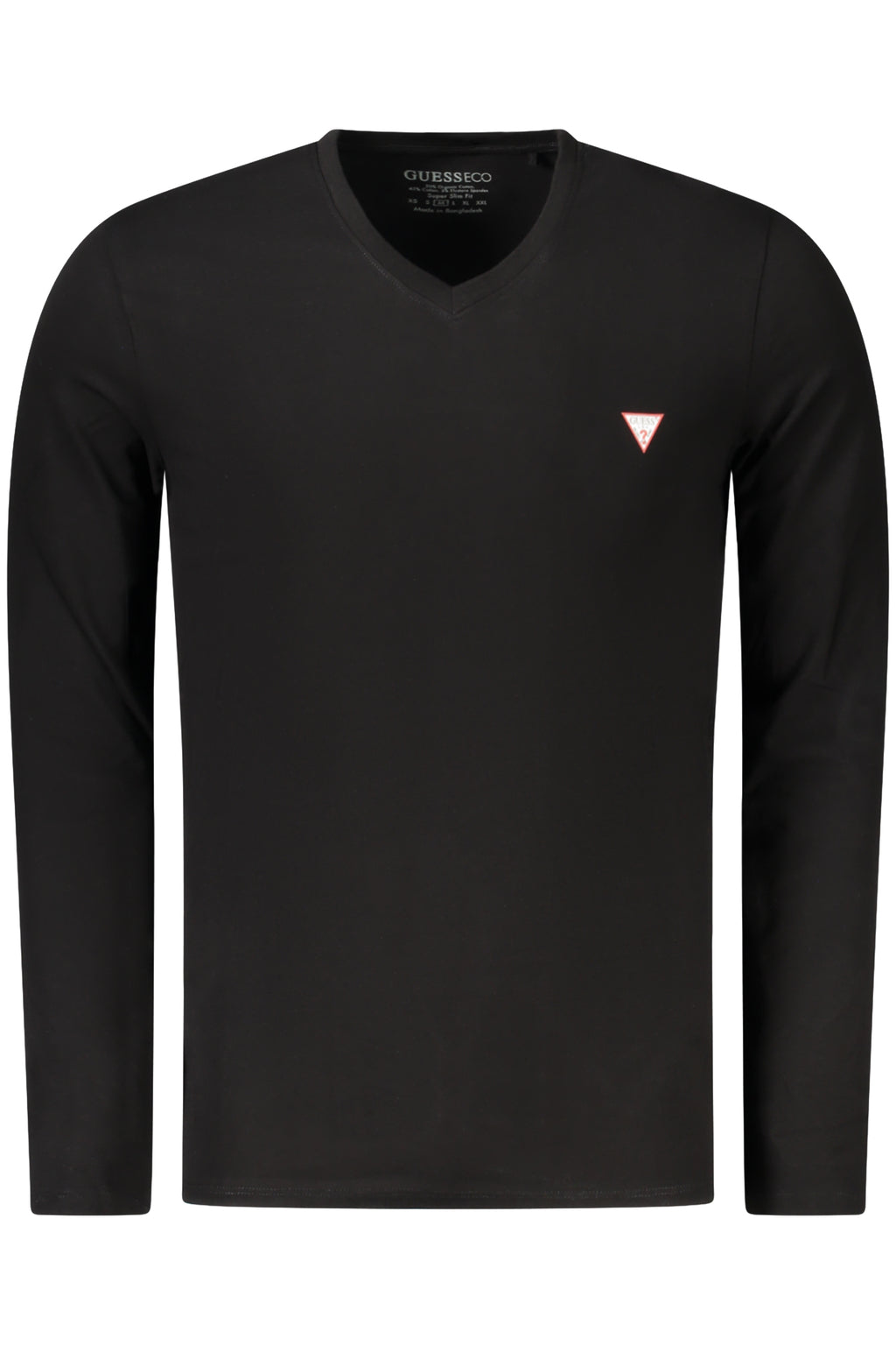 GUESS JEANS T-SHIRT MANICHE LUNGHE UOMO NERO