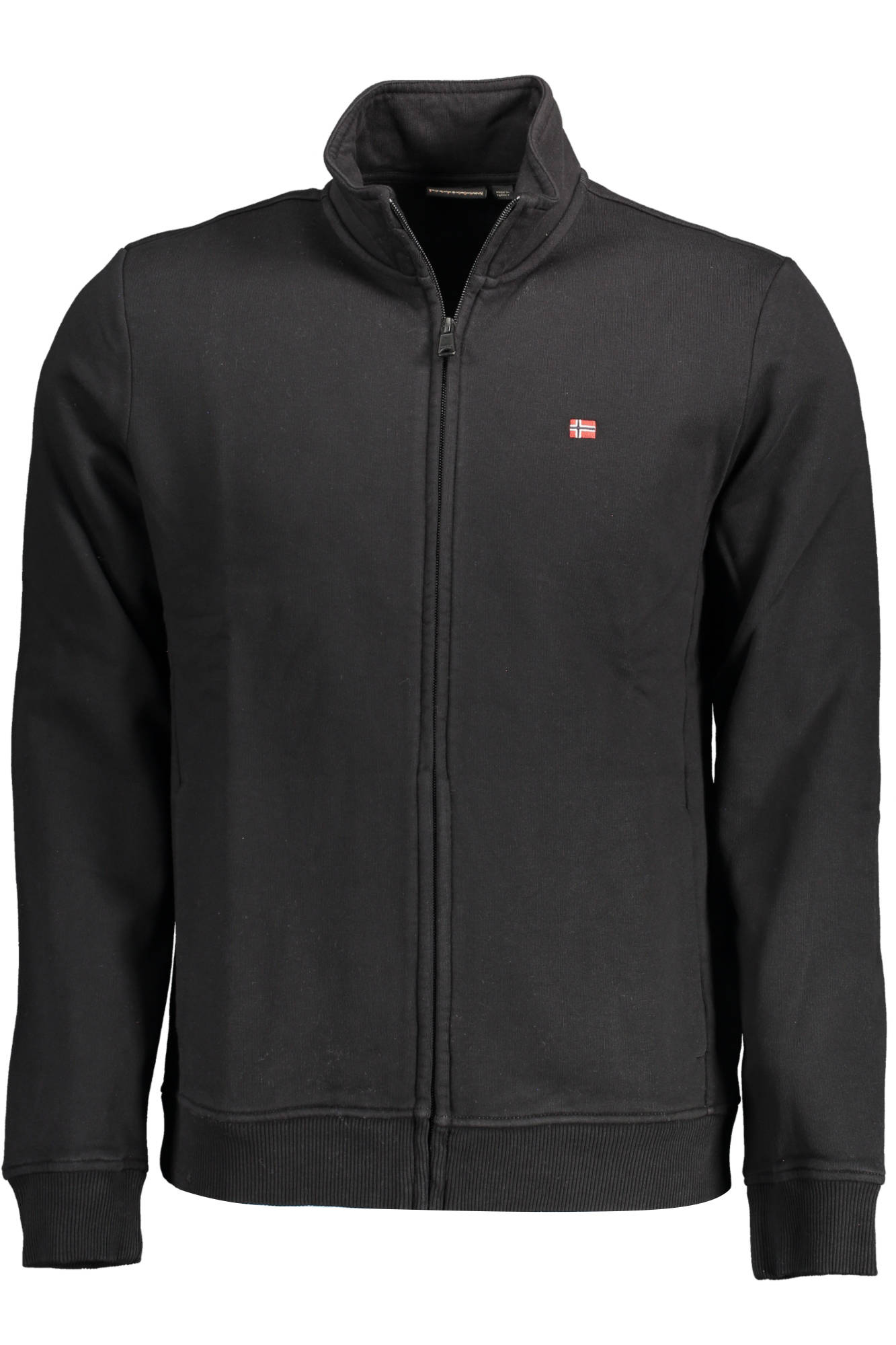 NAPAPIJRI FELPA CON ZIP UOMO NERO