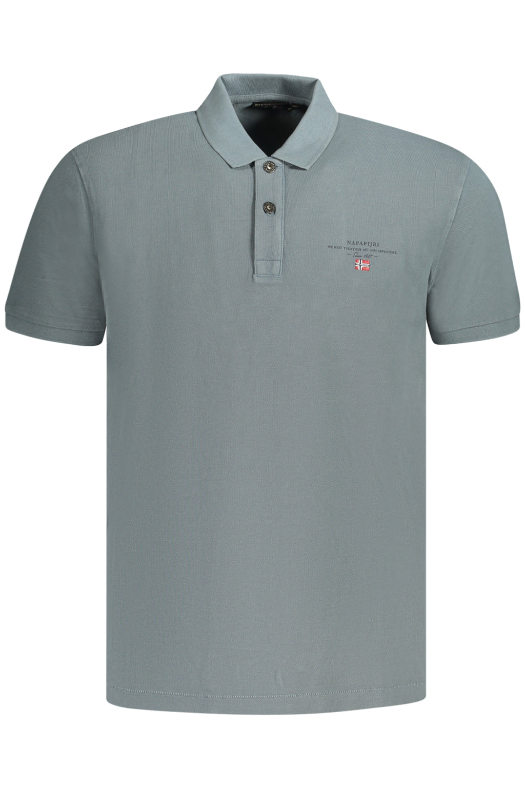 NAPAPIJRI POLO MANICHE CORTE UOMO GRIGIO
