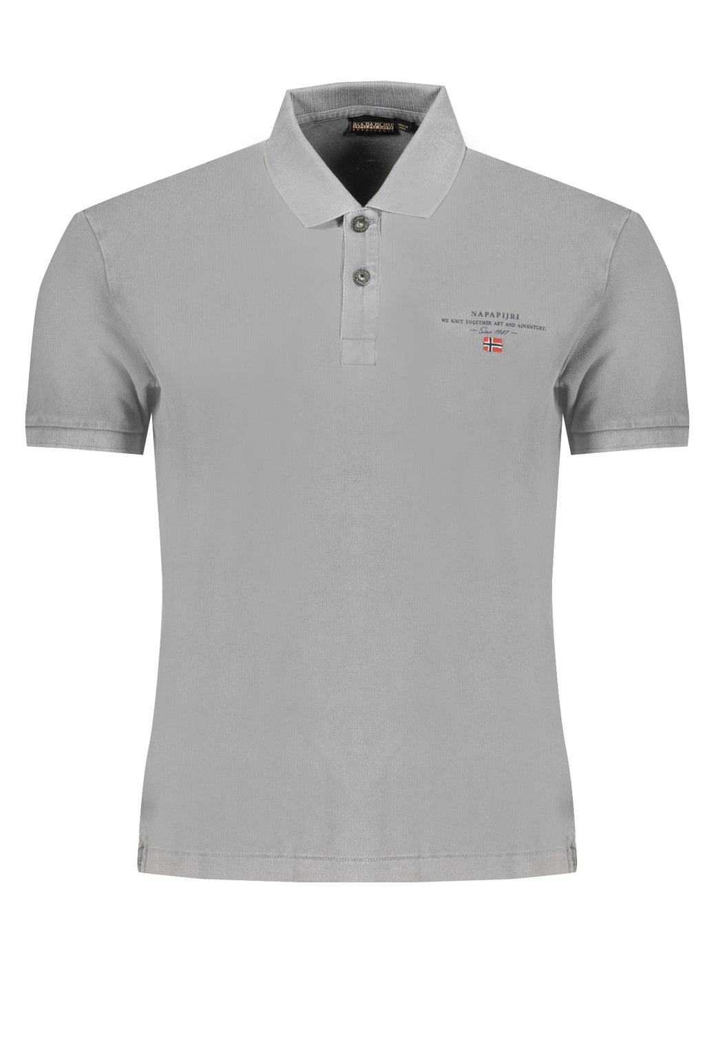 NAPAPIJRI POLO MANICHE CORTE UOMO GRIGIO