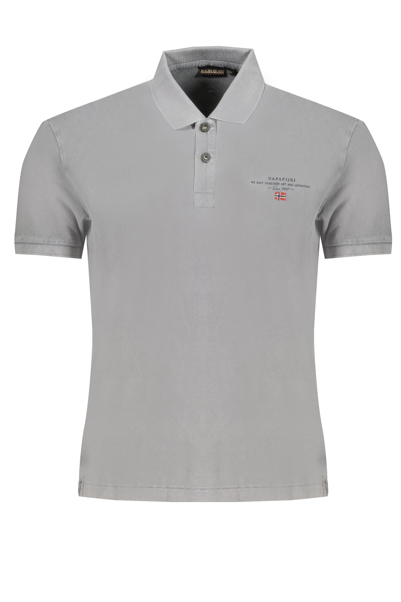 NAPAPIJRI POLO MANICHE CORTE UOMO GRIGIO