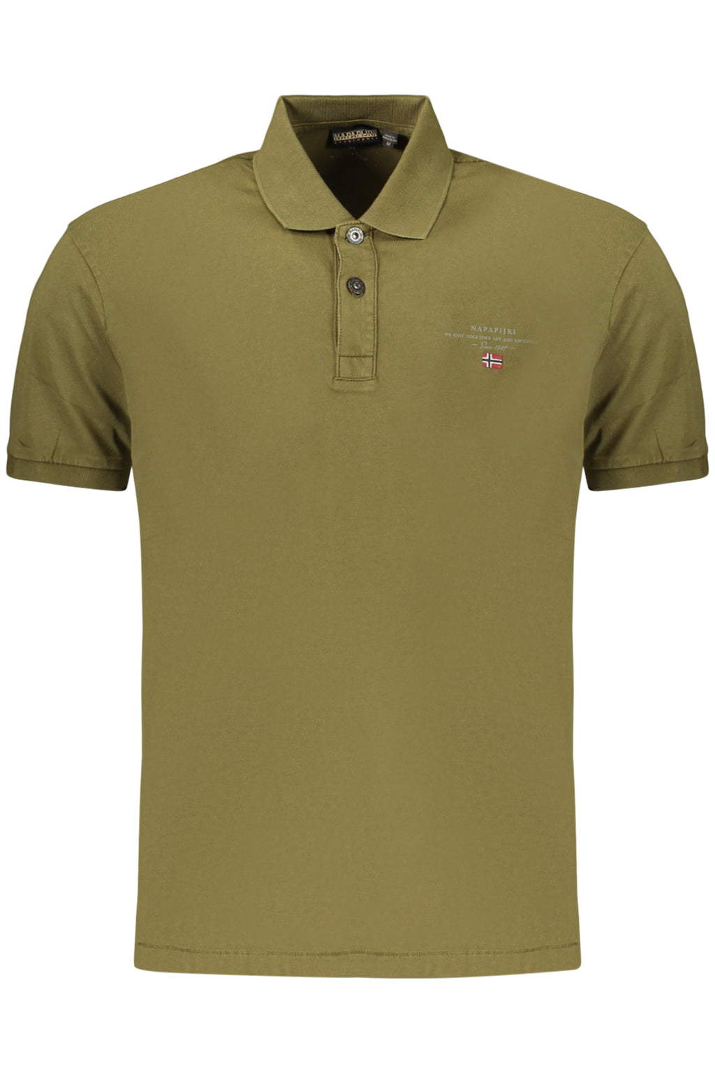 NAPAPIJRI POLO MANICHE CORTE UOMO VERDE