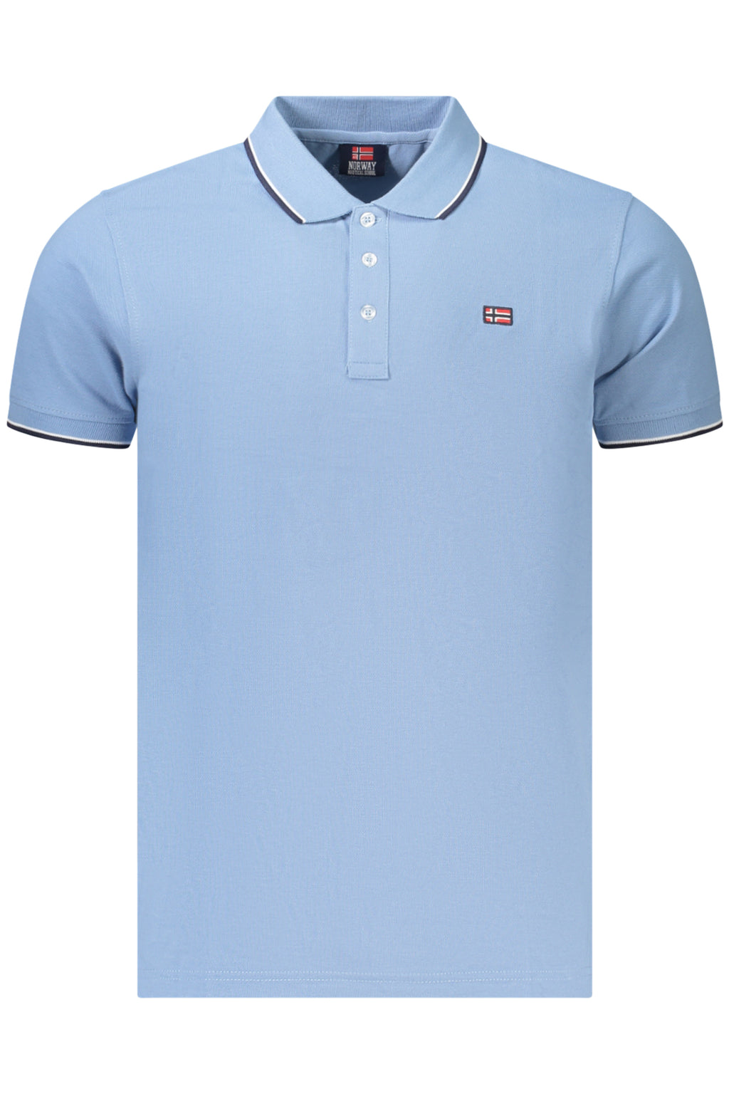 NORWAY 1963 POLO MANICHE CORTE UOMO AZZURRO