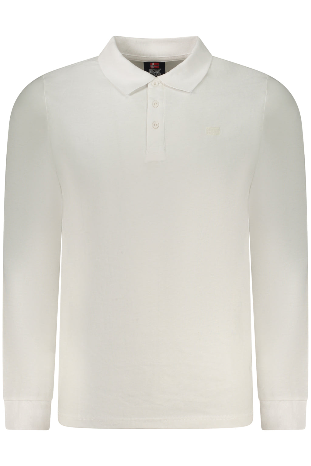 NORWAY 1963 POLO MANICHE LUNGHE UOMO BIANCO