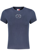TOMMY HILFIGER T-SHIRT MANICHE CORTE DONNA BLU