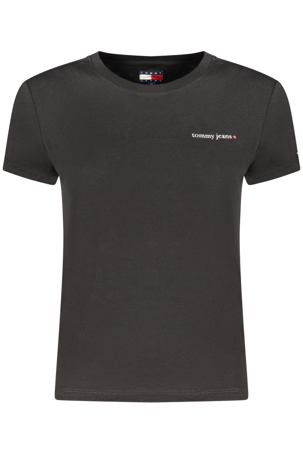 TOMMY HILFIGER T-SHIRT MANICHE CORTE DONNA NERO