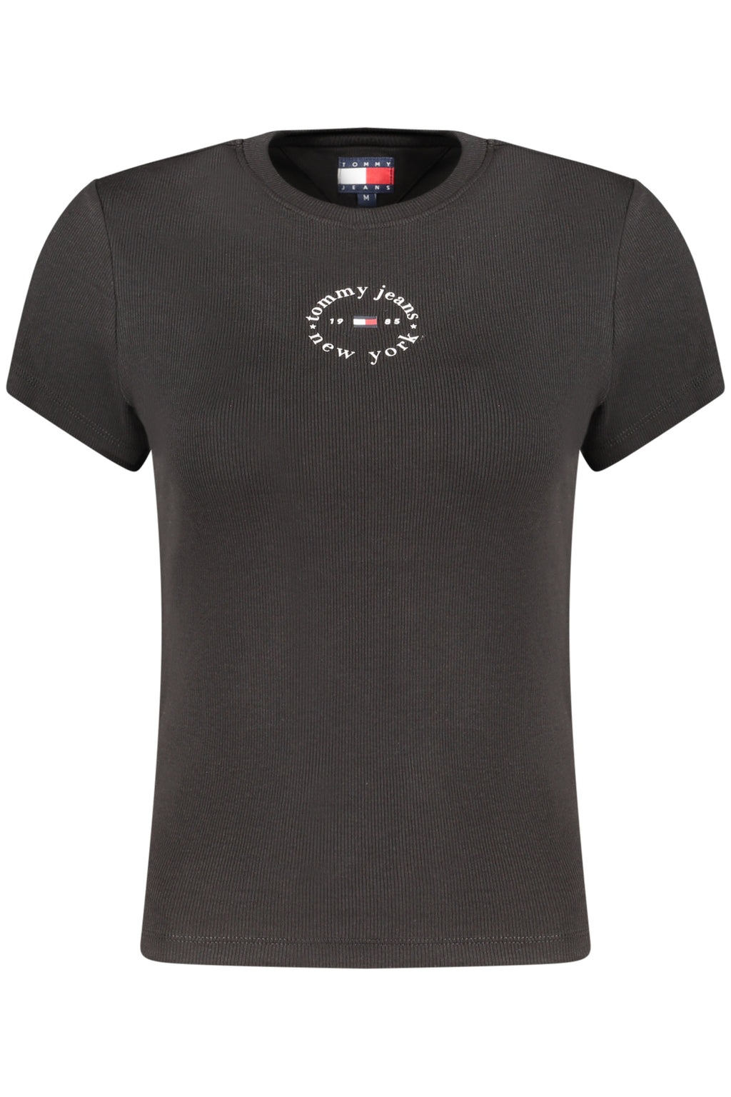 TOMMY HILFIGER T-SHIRT MANICHE CORTE DONNA NERO