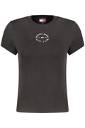 TOMMY HILFIGER T-SHIRT MANICHE CORTE DONNA NERO