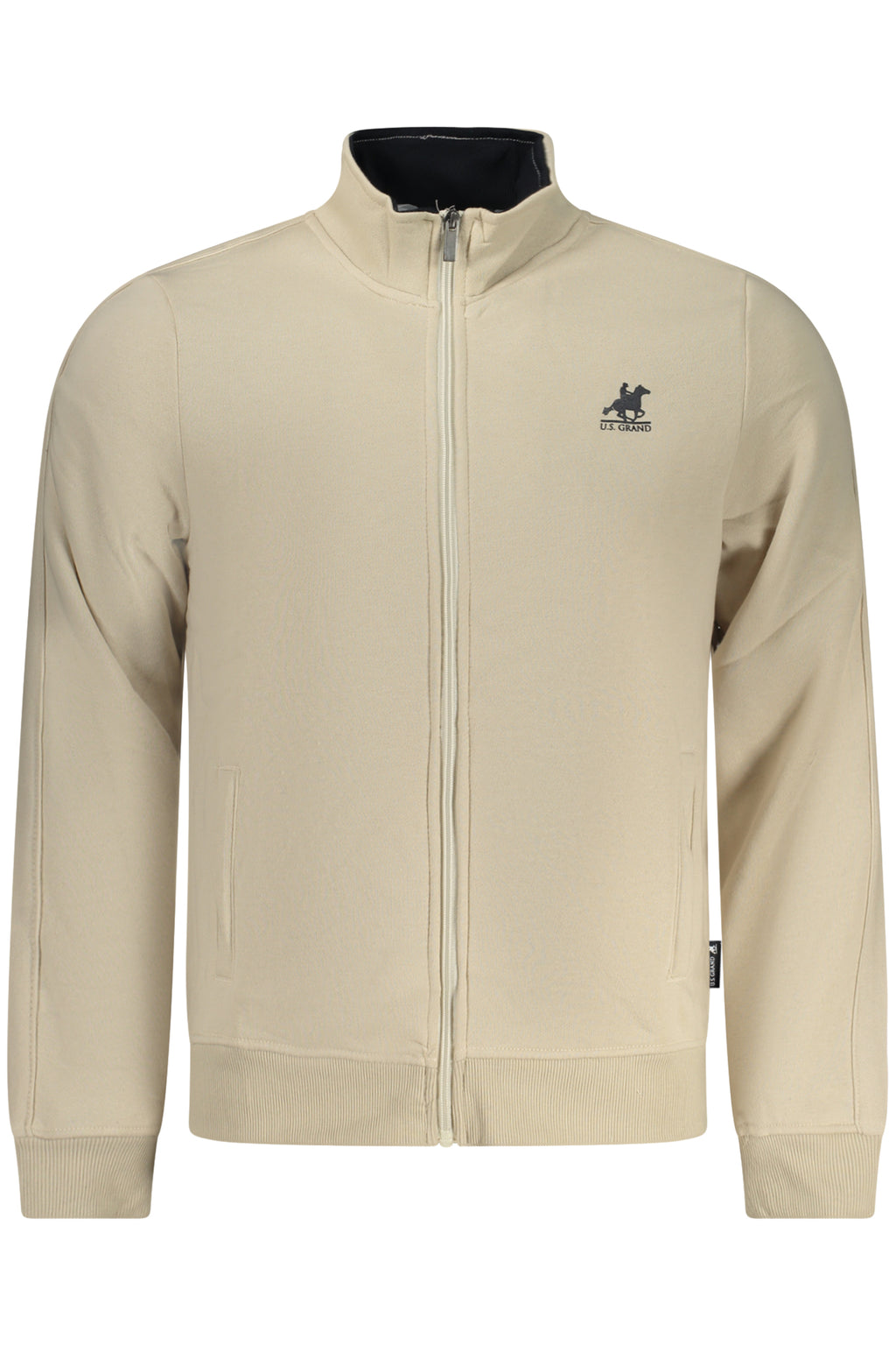 U.S. GRAND FELPA CON ZIP UOMO BEIGE