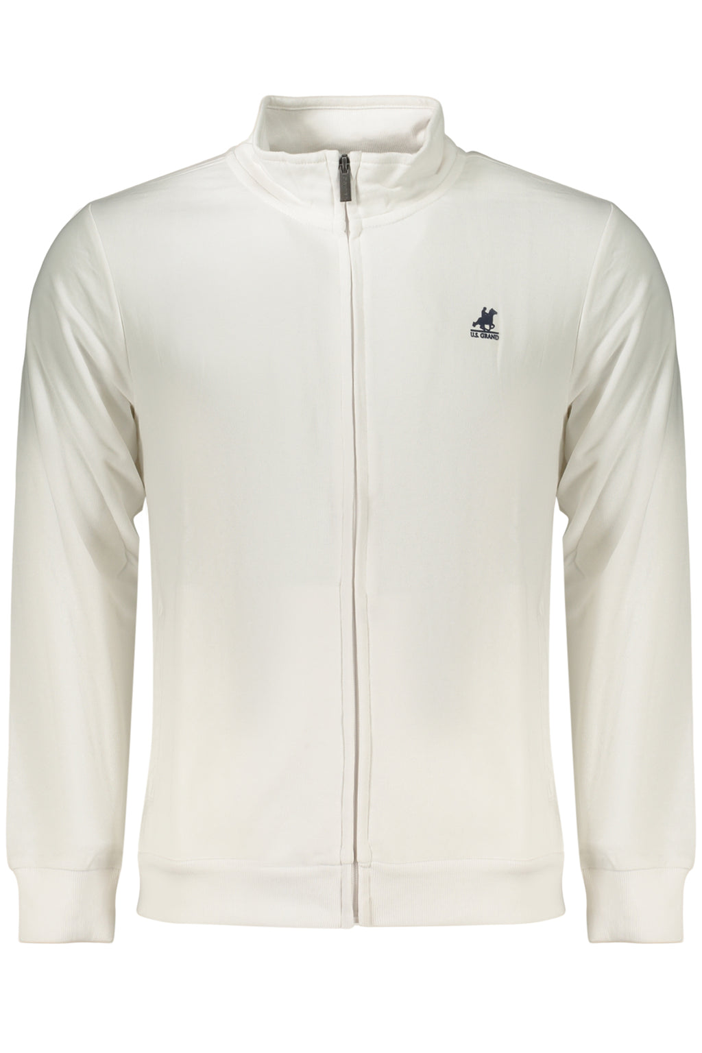 U.S. GRAND FELPA CON ZIP UOMO BIANCO