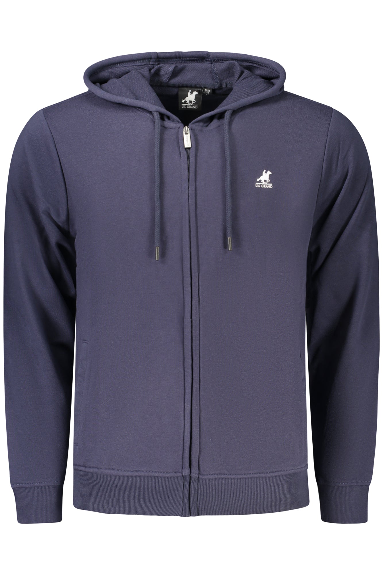 U.S. GRAND FELPA CON ZIP UOMO BLU