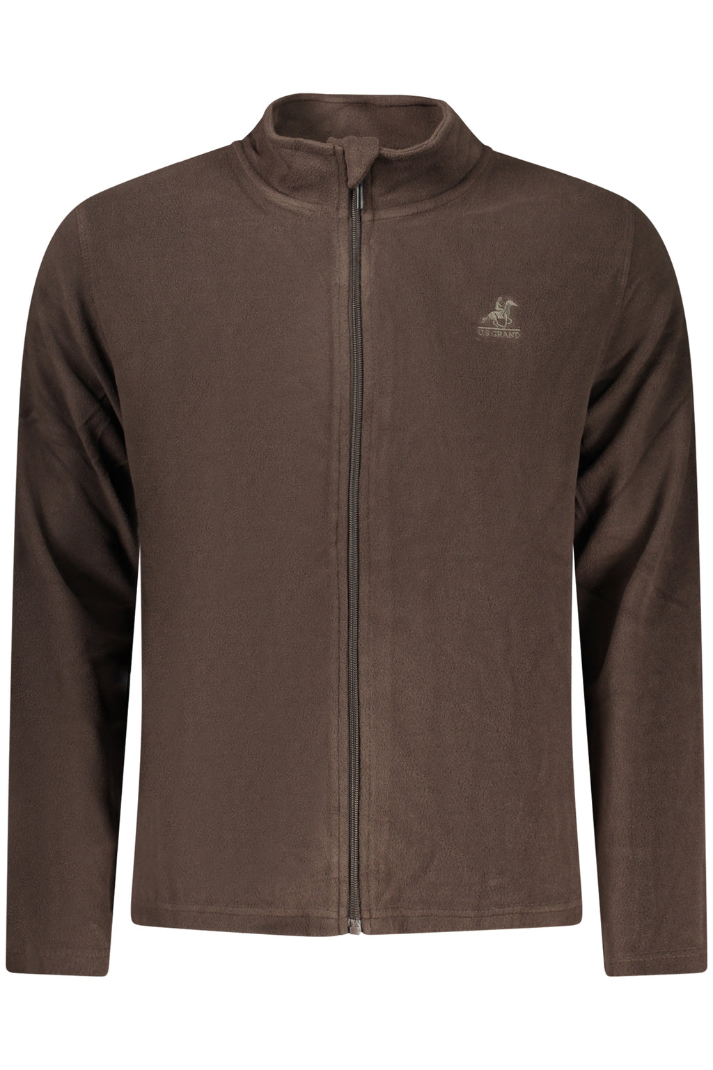 U.S. GRAND FELPA CON ZIP UOMO MARRONE