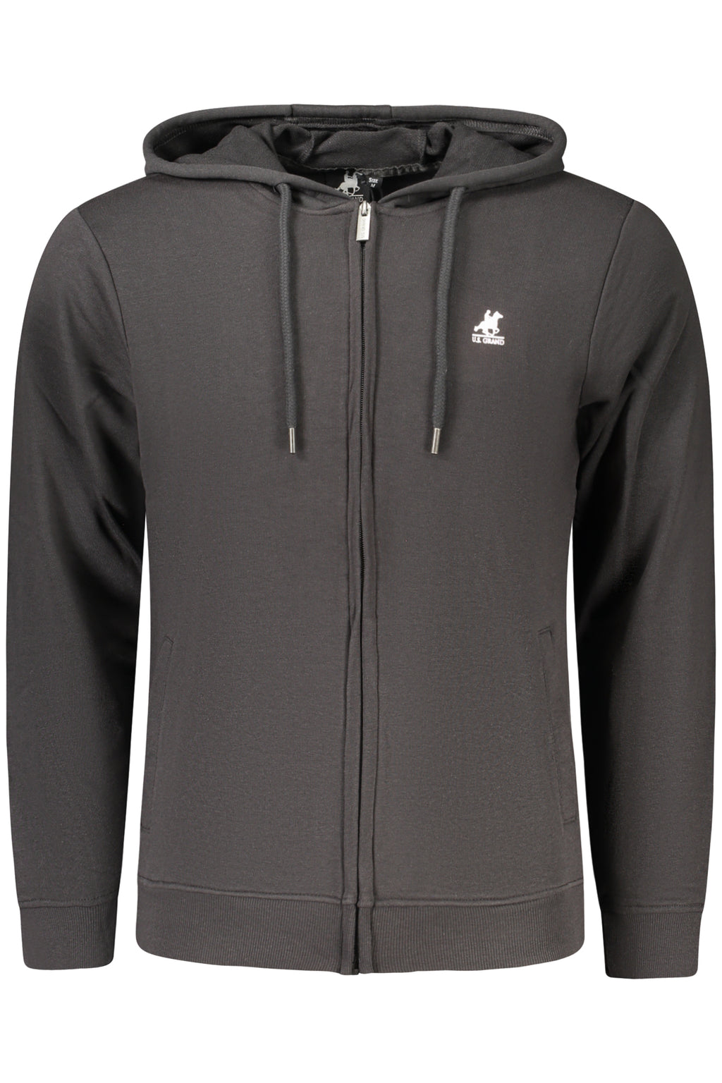 U.S. GRAND FELPA CON ZIP UOMO NERO