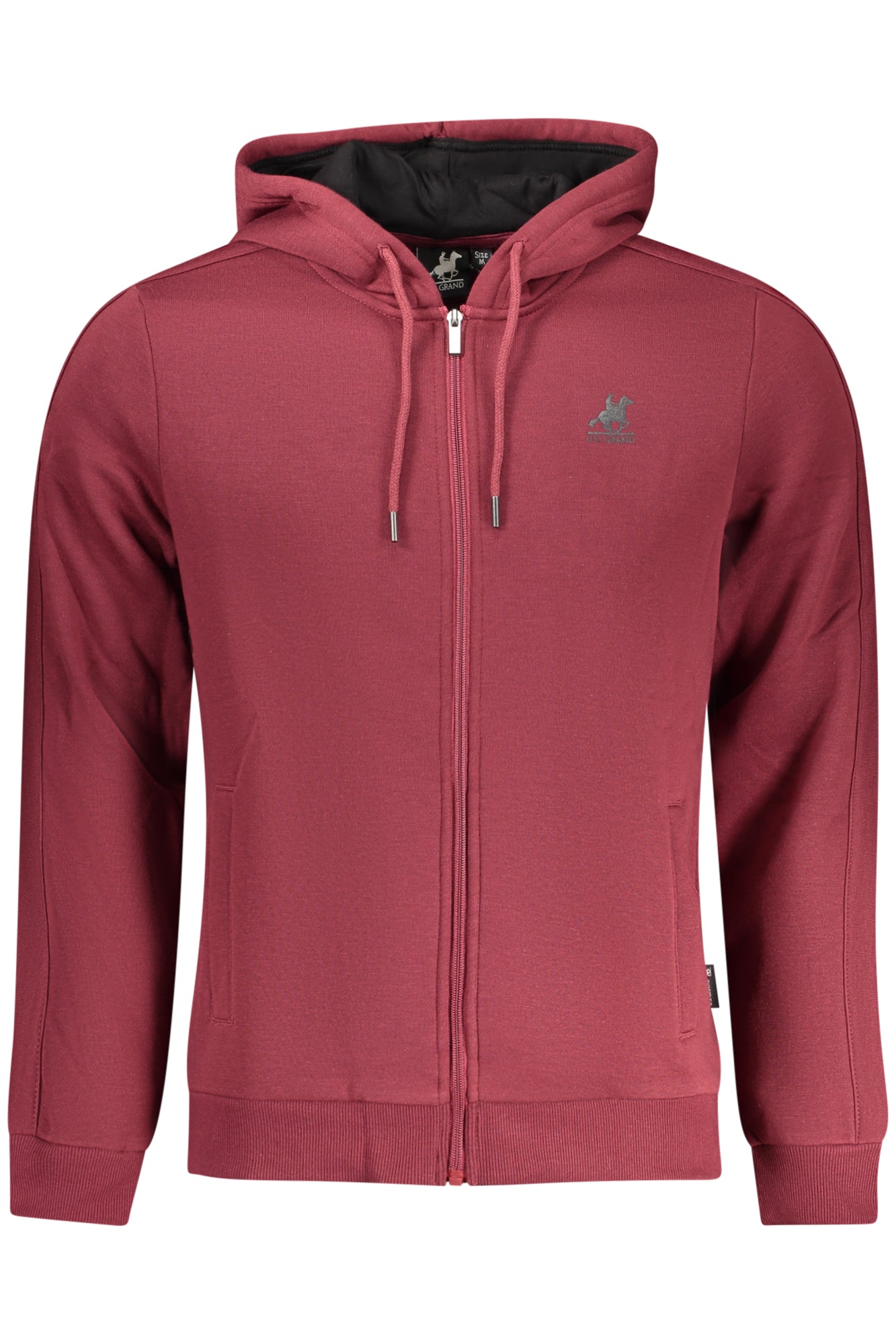U.S. GRAND FELPA CON ZIP UOMO ROSSO
