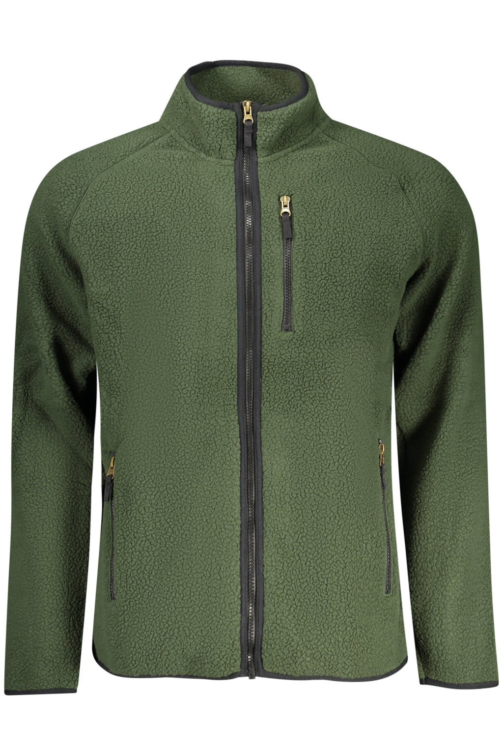 U.S. GRAND FELPA CON ZIP UOMO VERDE