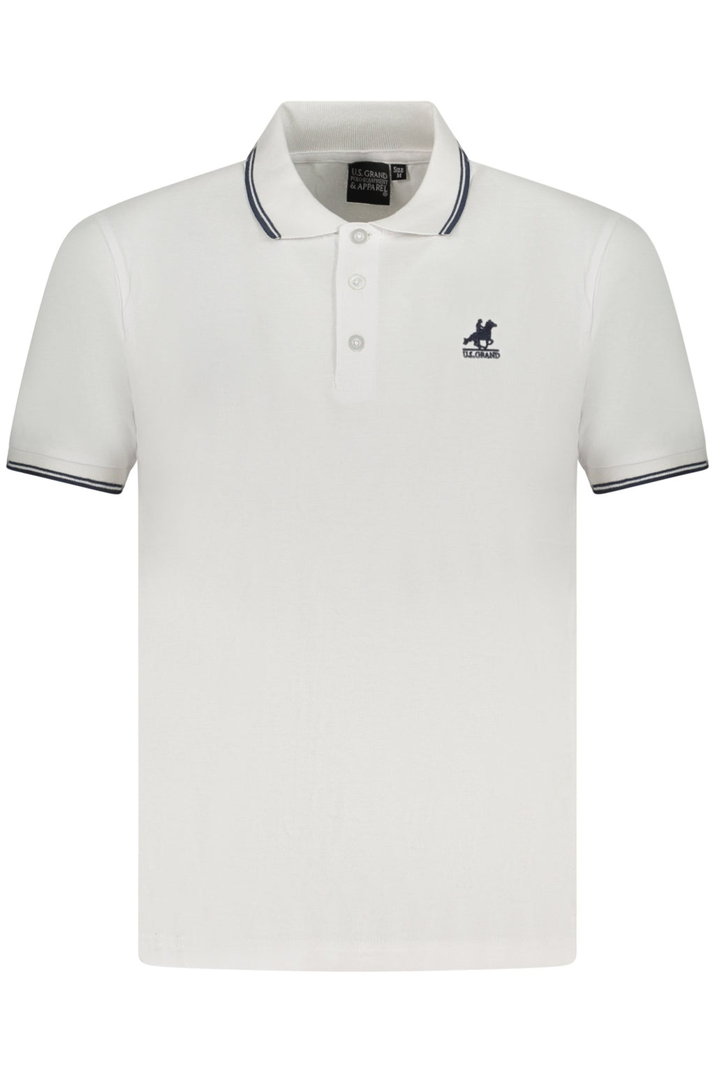 U.S. GRAND POLO MANICHE CORTE UOMO BIANCO